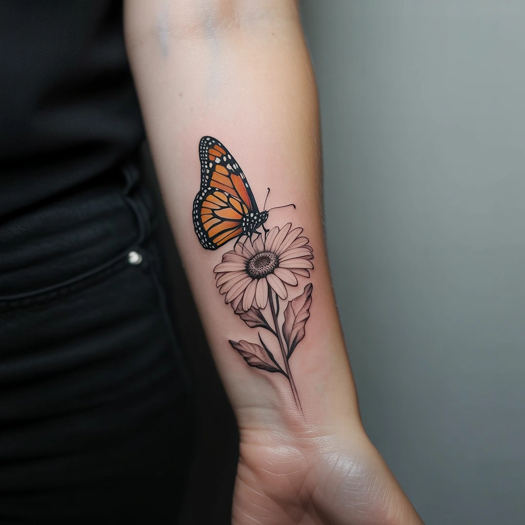 10. Captivating Butterfly and Floral Design