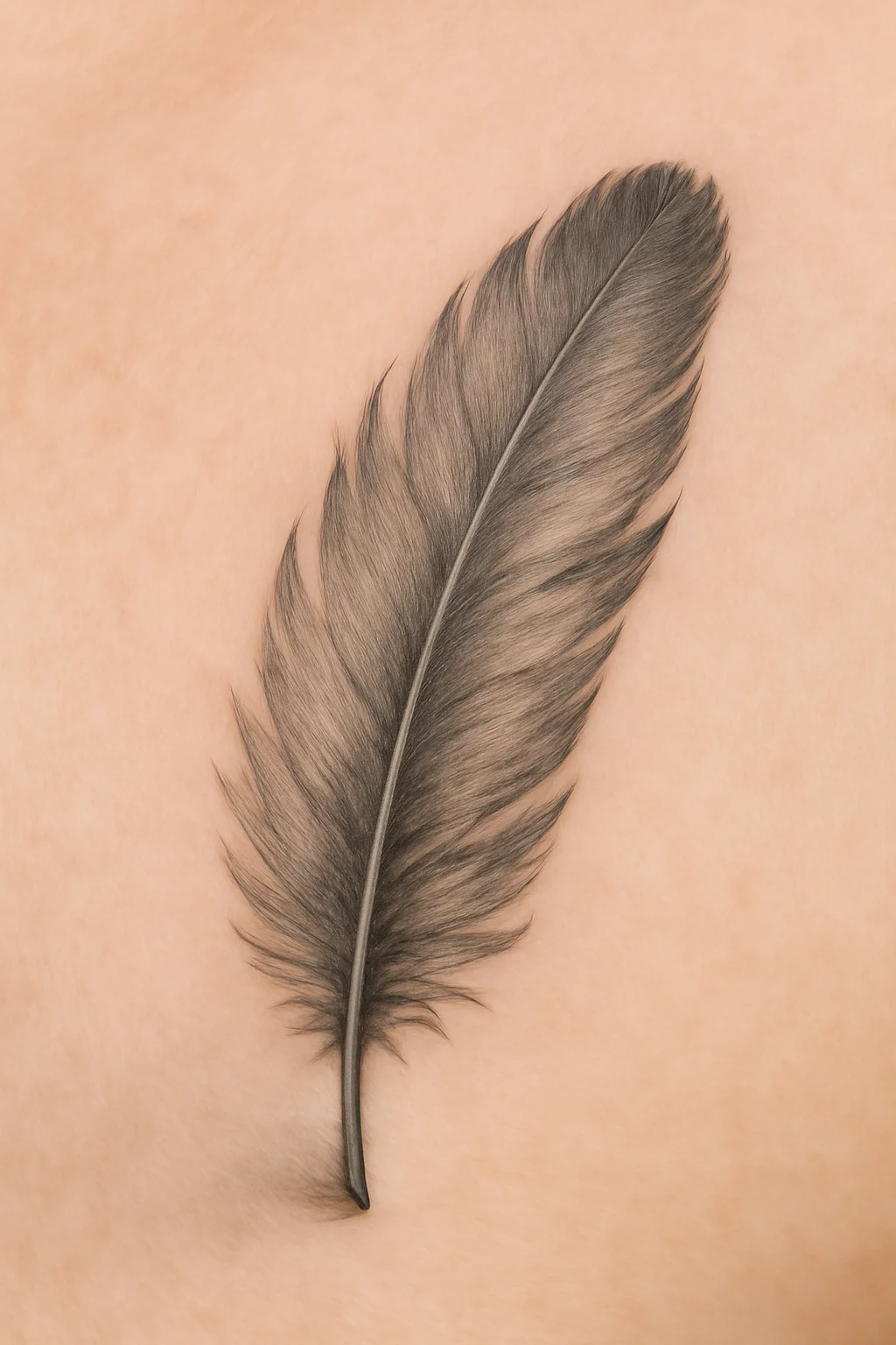 10. Realistic Feather with Detailed Shading — Nature’s Mark