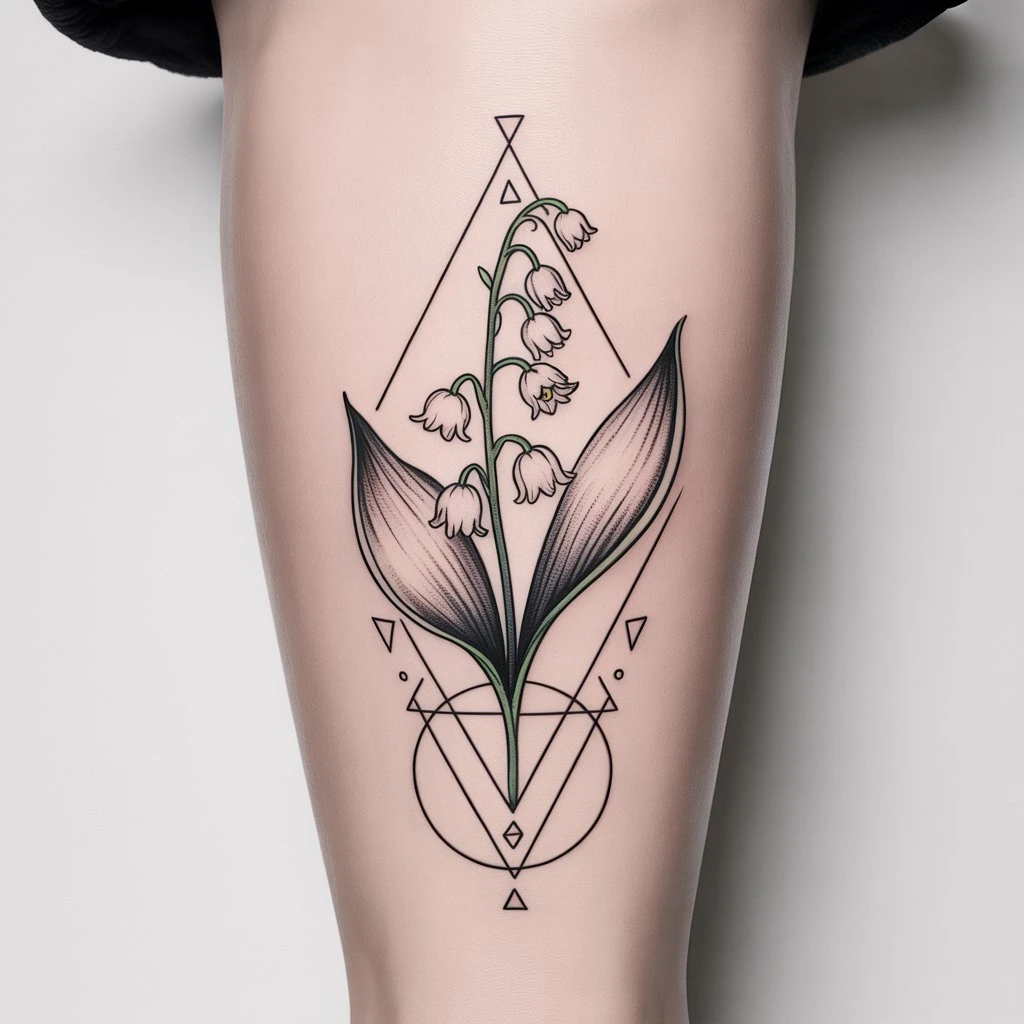 12. Lily of the Valley with Geometric Accents