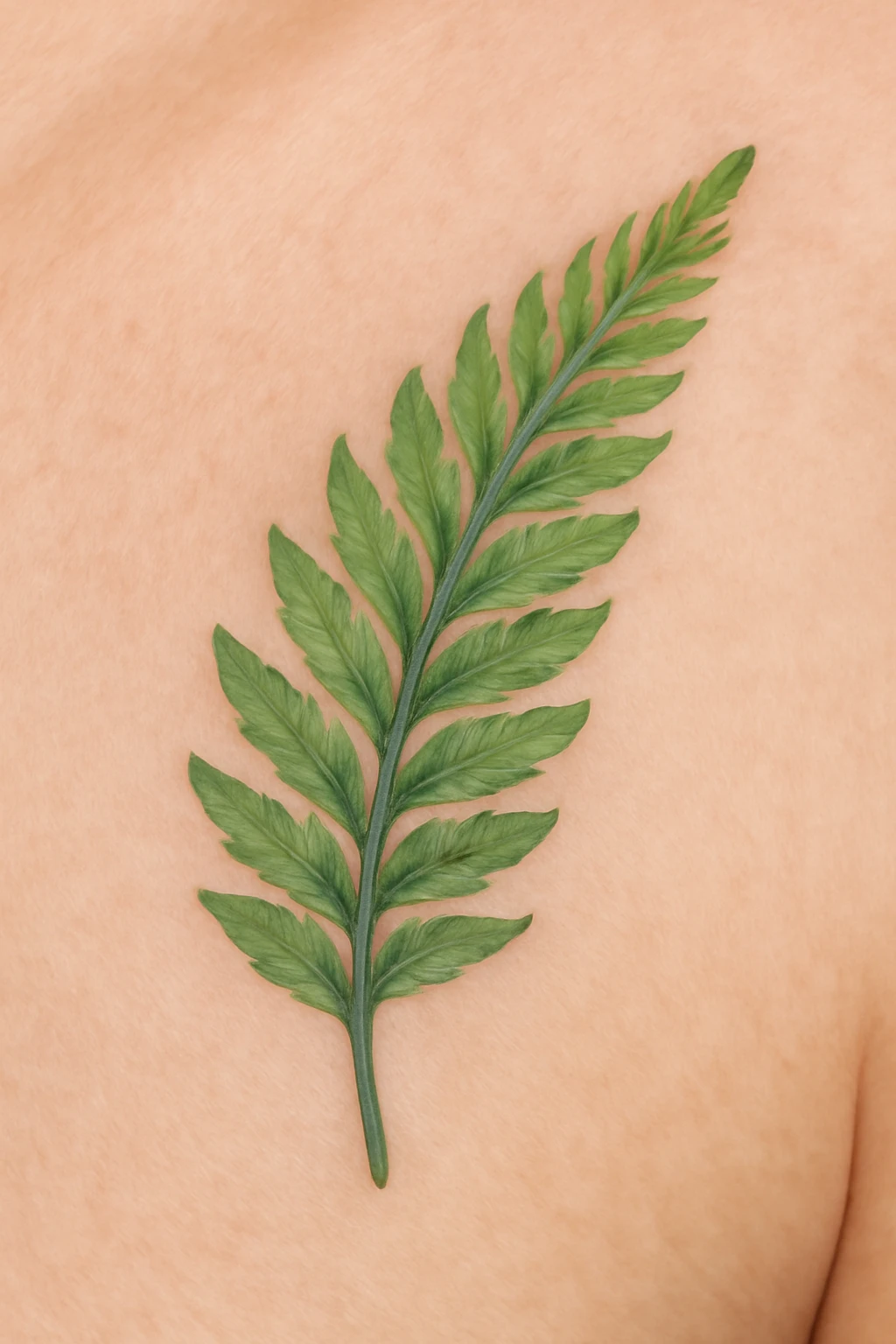 13. Green Fern Design with Color Variations — “Nature’s Whisper”