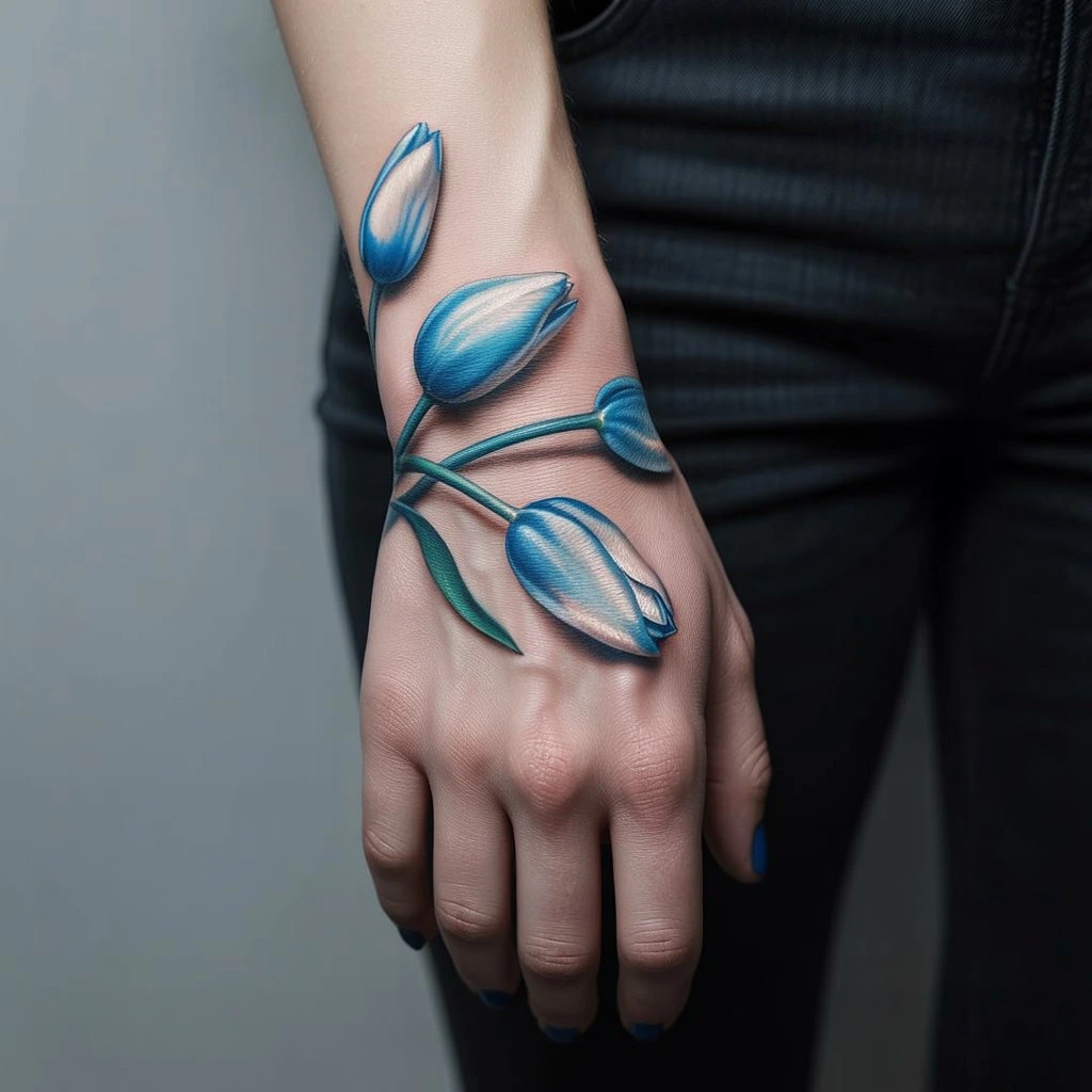 14. Captivating Floral Wrist Design