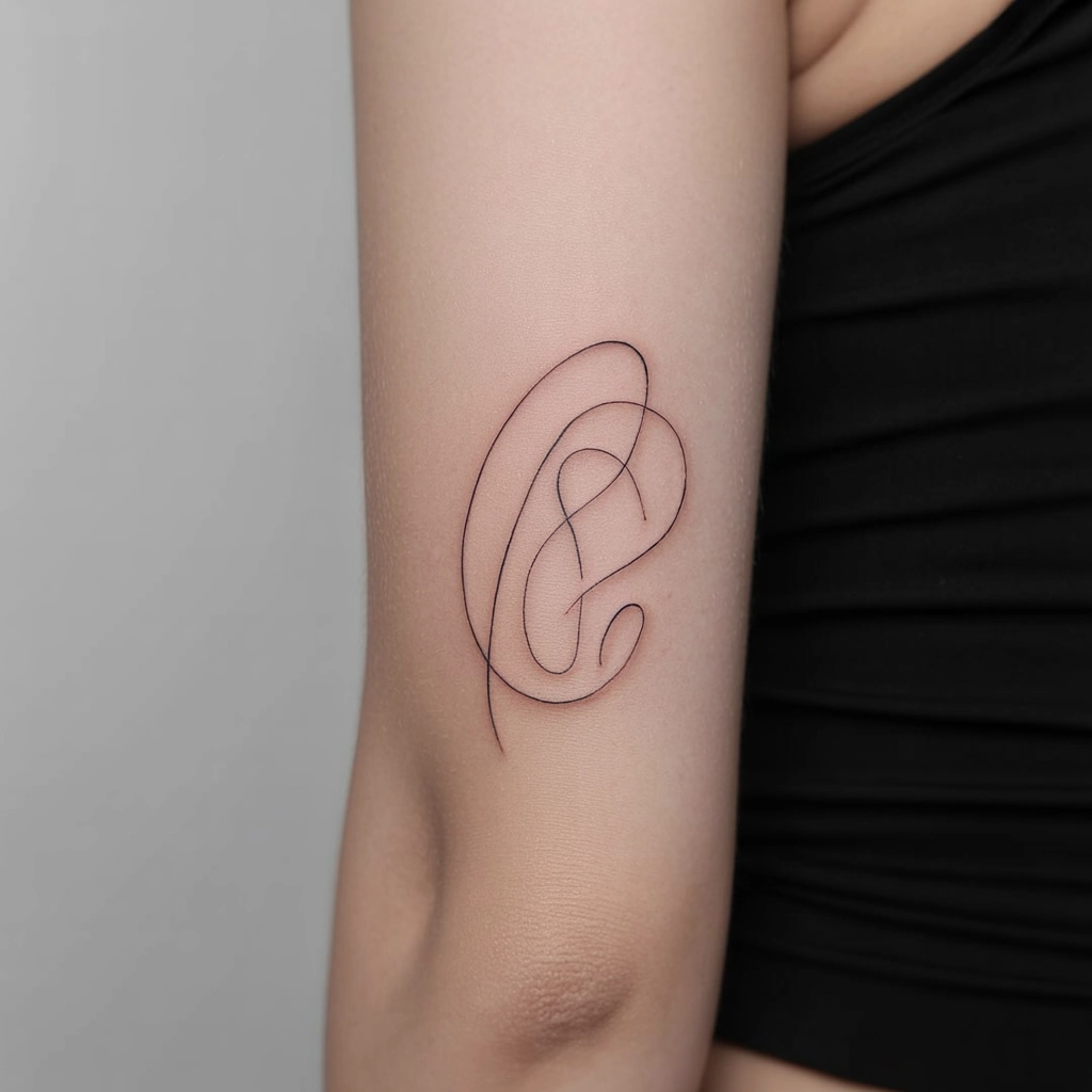 15. Abstract Line Design Tattoo