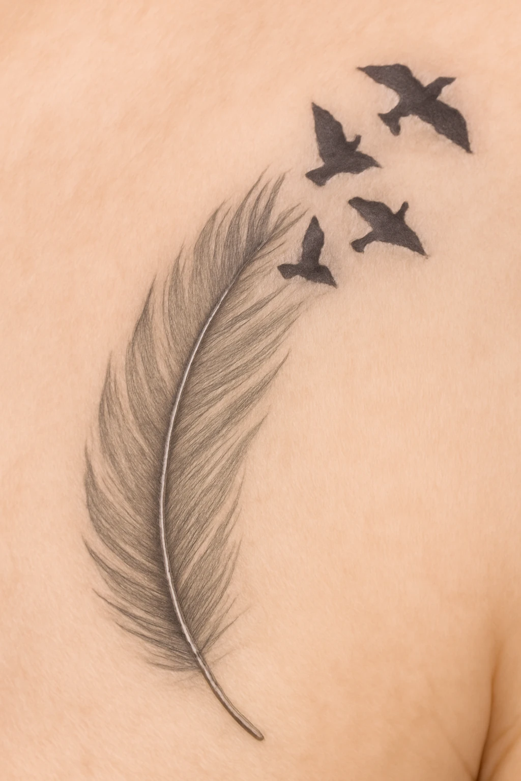 15. Feather Transforming into Birds — “Becoming Light”