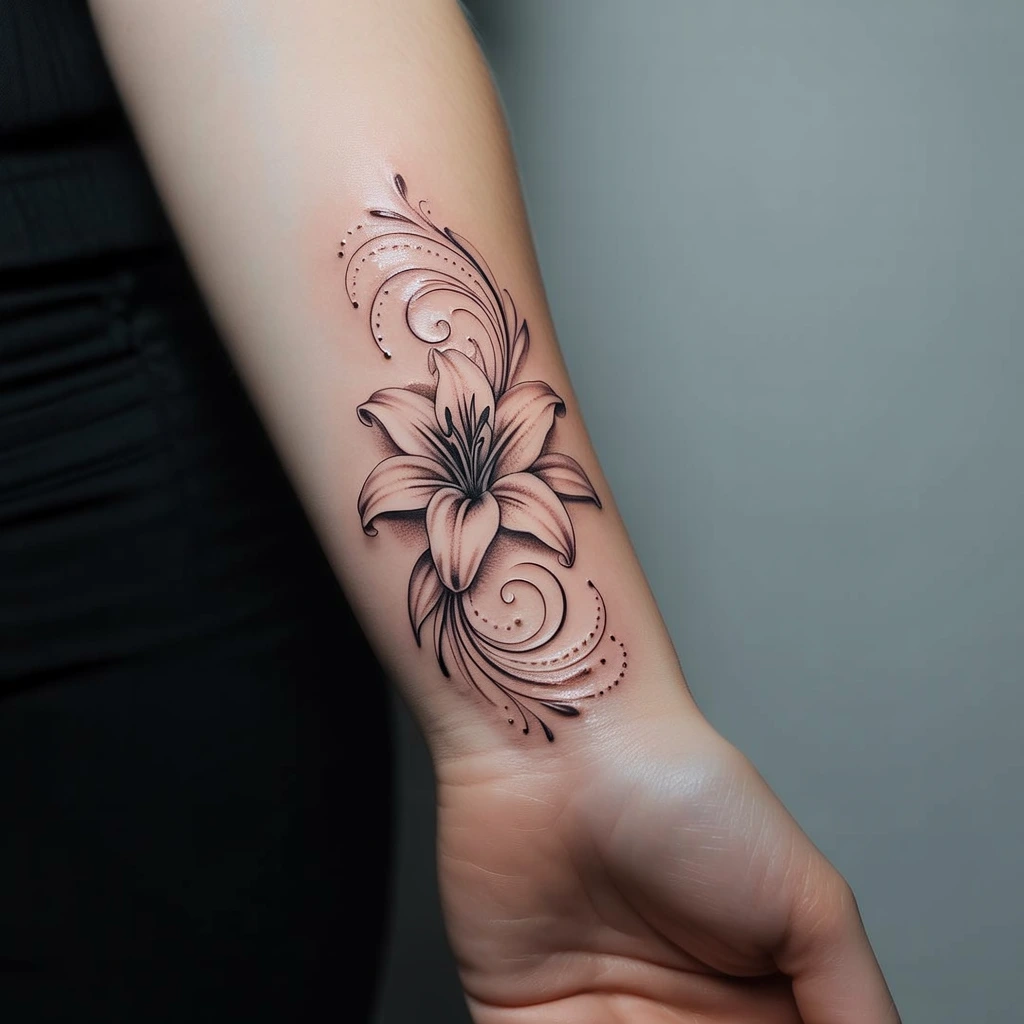17. Captivating Floral Wrist Art
