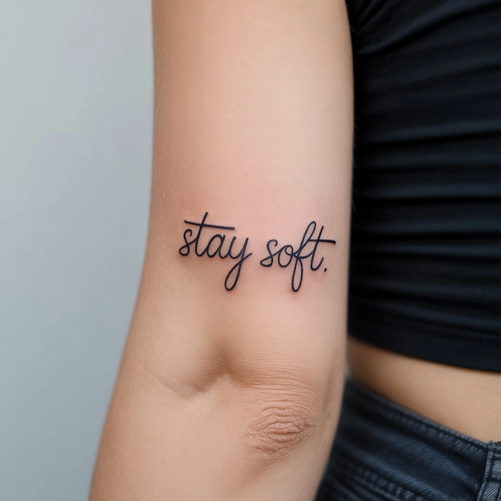 17. Simple Script Tattoo Design