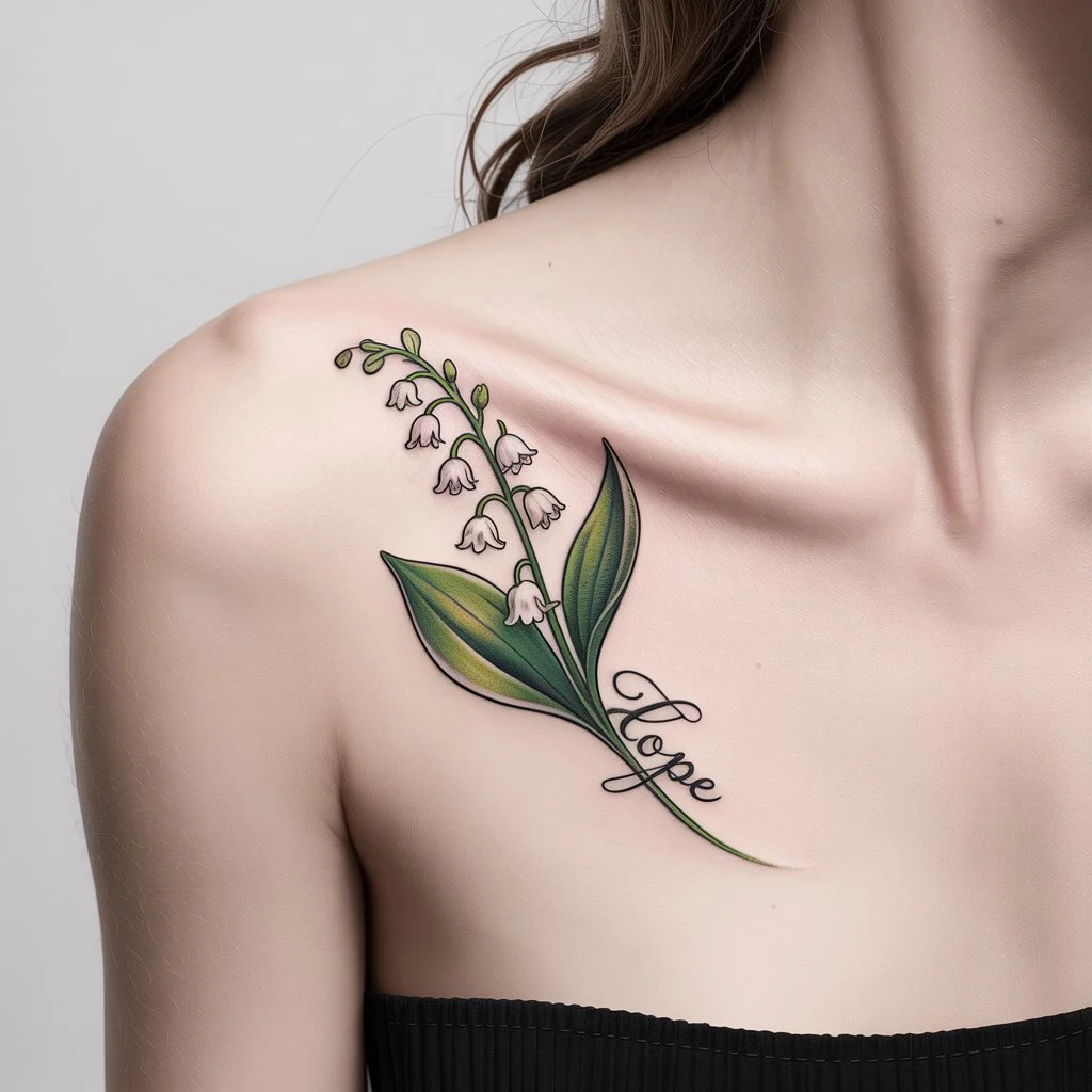 18. Lily of the Valley with Text Element