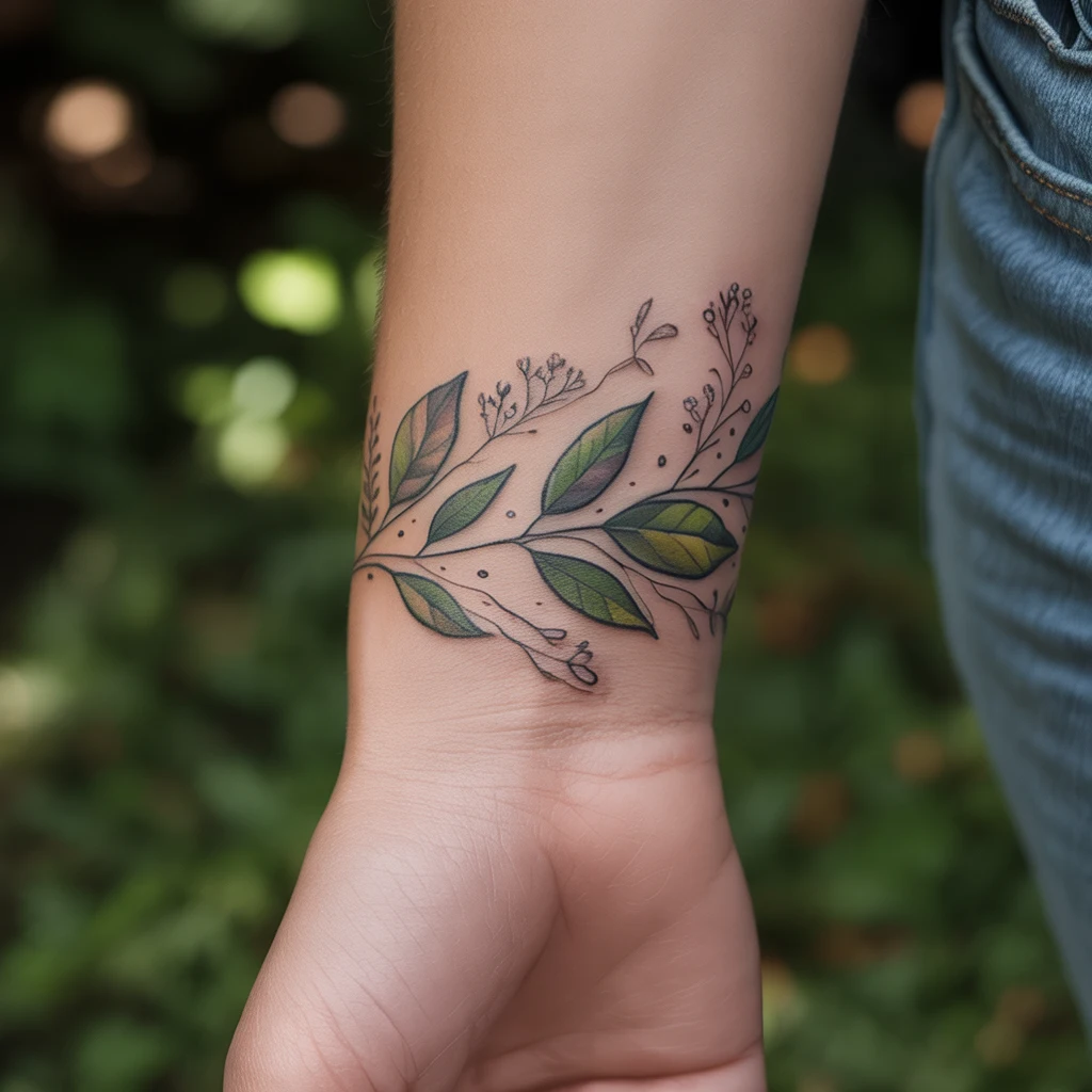 2. Captivating Nature-Inspired Wrist Tattoos
