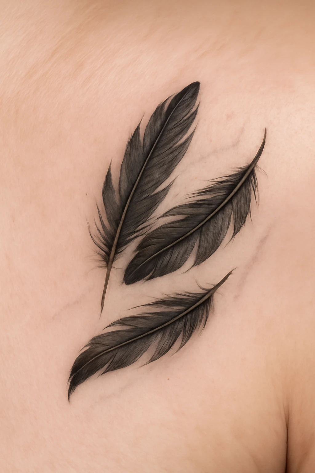 Soft Black Feather Arrangement