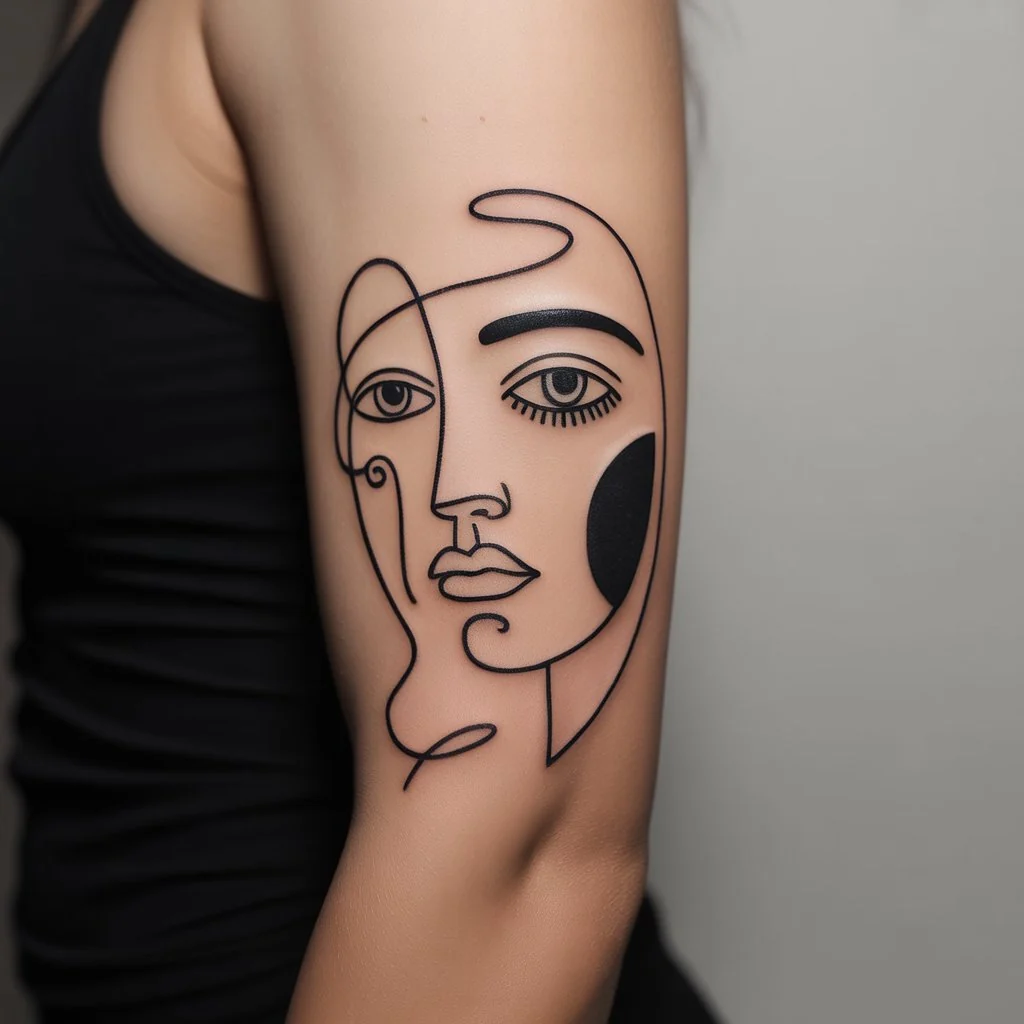 22. Abstract Face with Unique Features