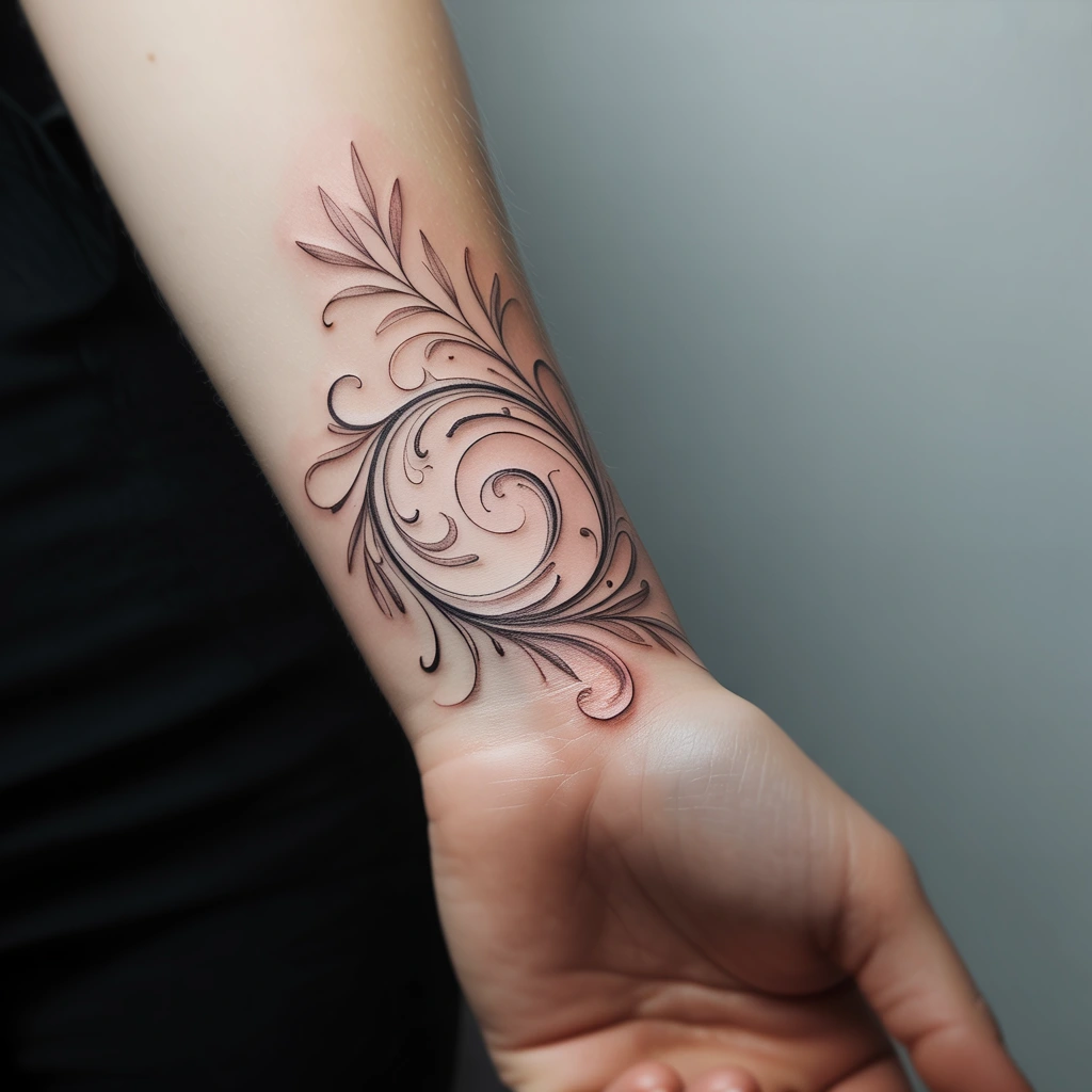 25. Exquisite Ink Art on the Wrist (1)