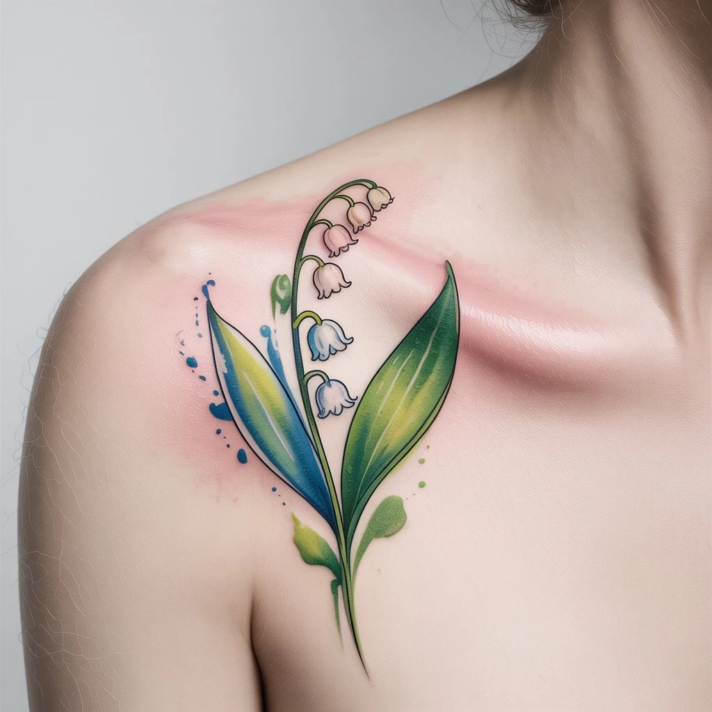 28. Watercolor Lily of the Valley Design