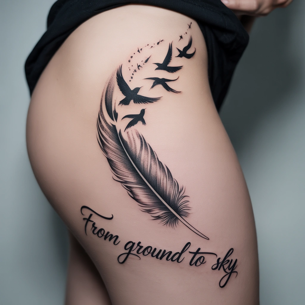 35. Feather with Flight-Inspired Birds — “From Ground to Sky” (1)