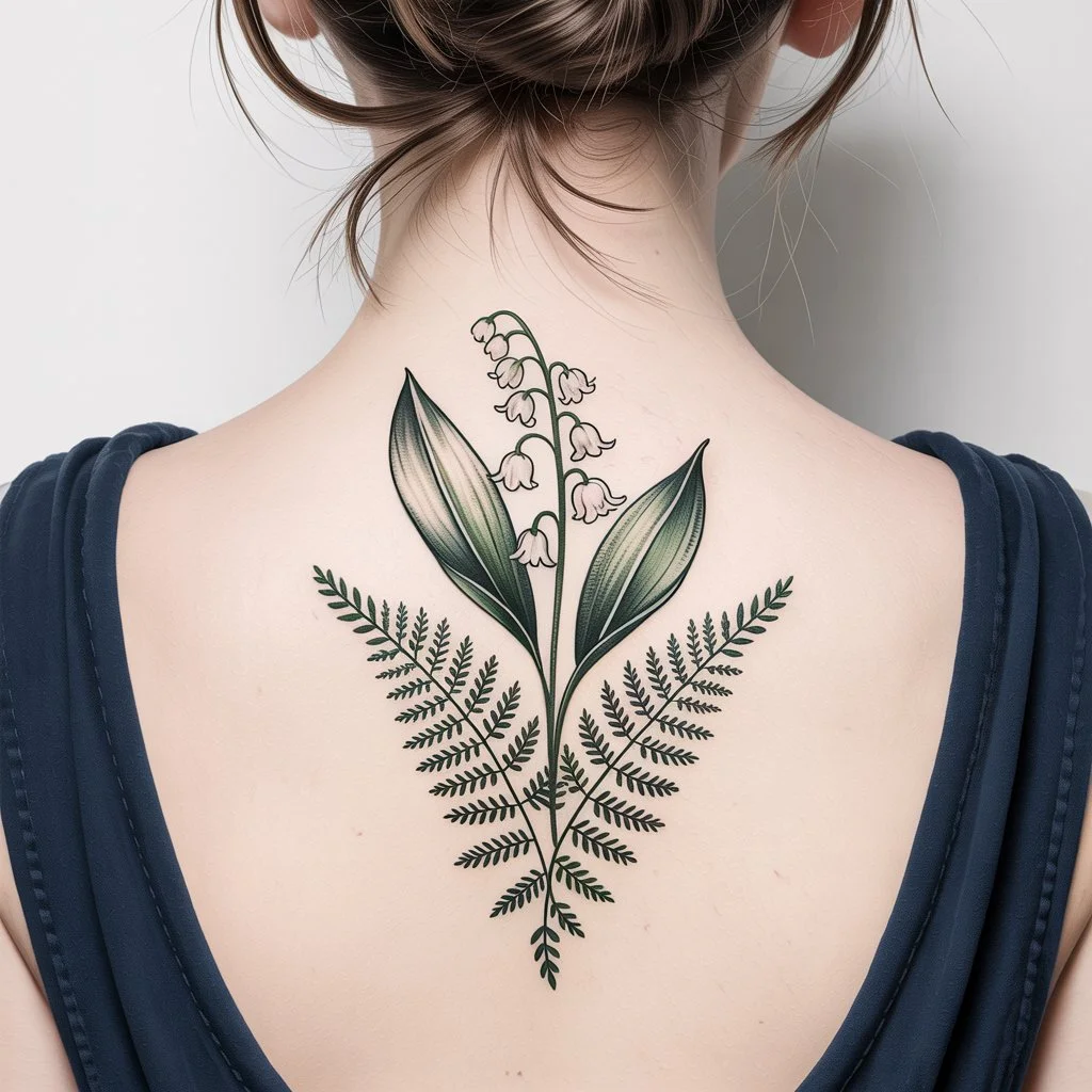 35. Intricate Floral and Fern Design