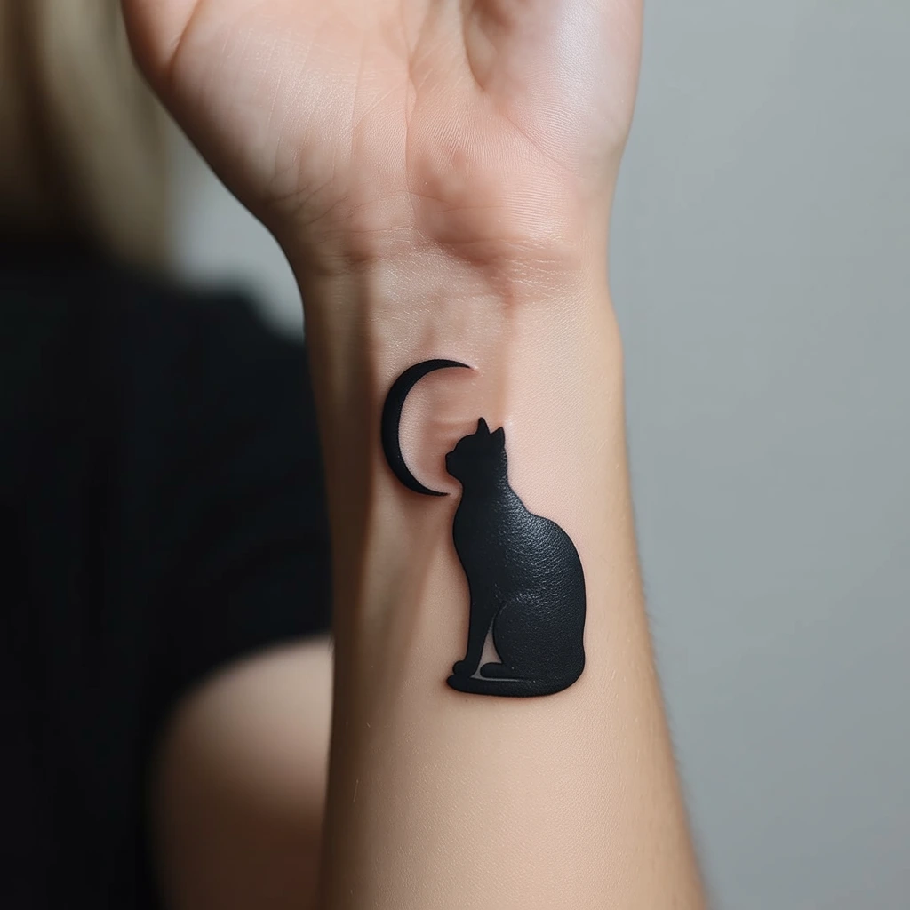 35. Minimalist Cat Silhouette with Moon (1)