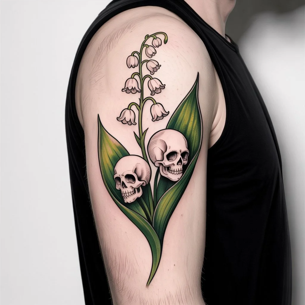 36. Skull Accents on Lily of the Valley