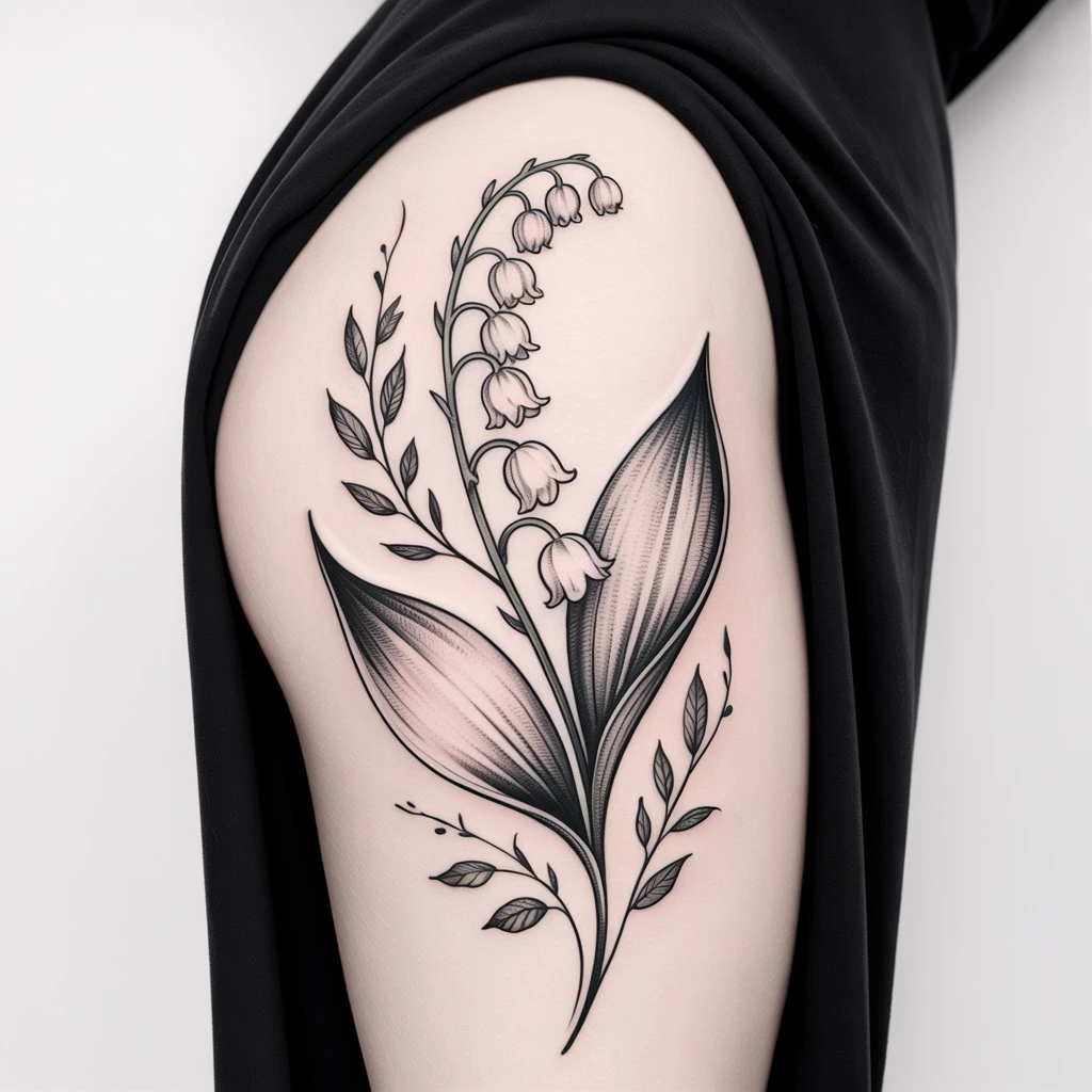 38. Intricate Lily of the Valley Design