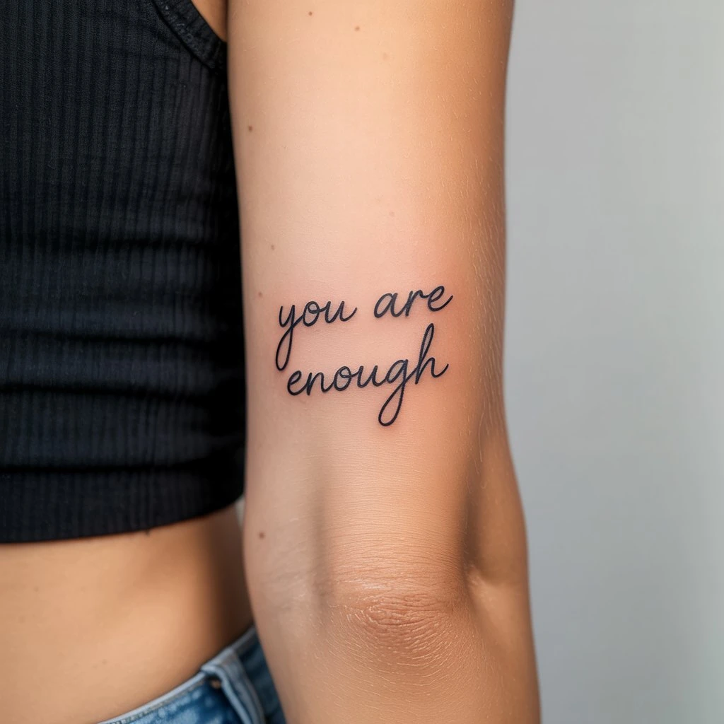 40. Handwritten Affirmation Tattoo