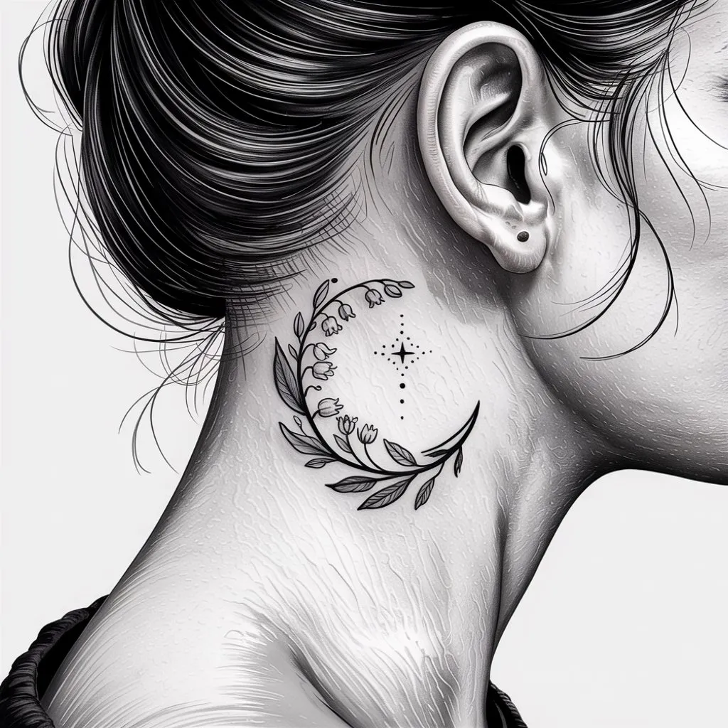 42. Lily of the Valley Encircling a Crescent Moon
