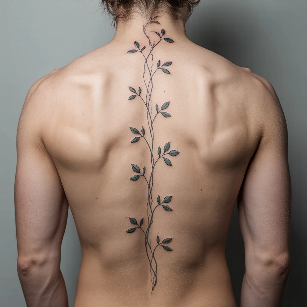 42. Vertical Vine Design on Back (1)