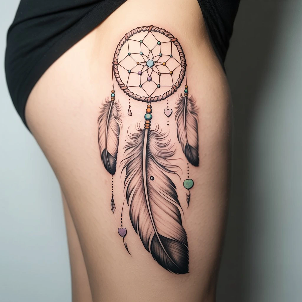 46. Feather and Dreamcatcher Combination — “Guardian of Dreams”