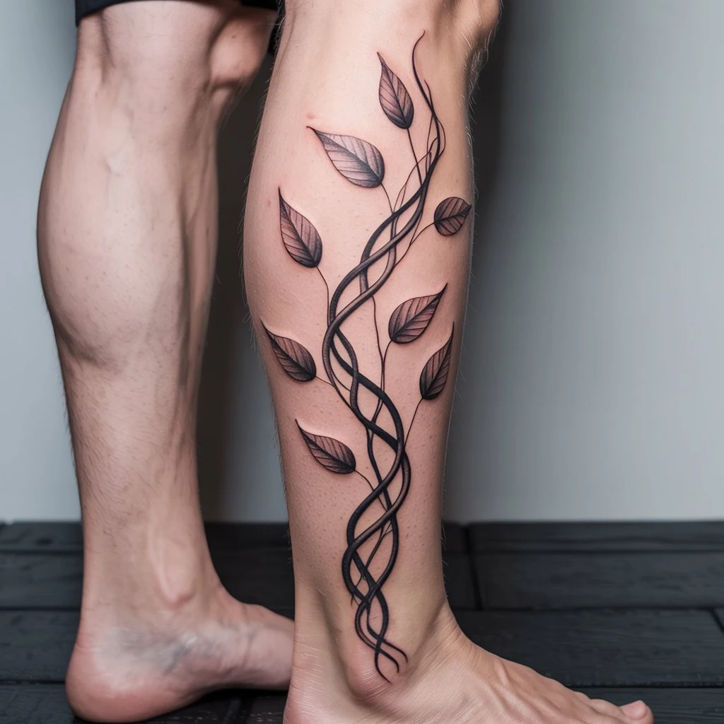 49. Twisting Vines with Leaf Details