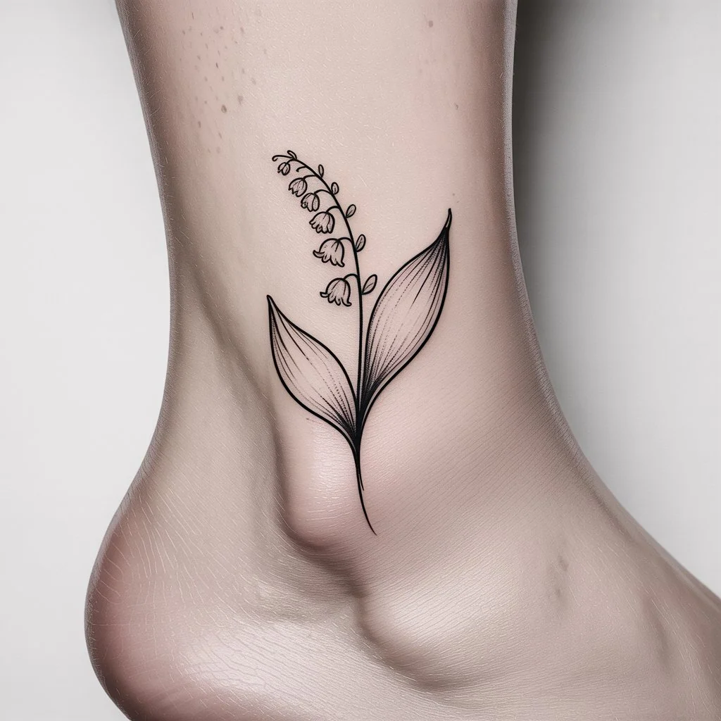 5. Delicate Linework of Lily of the Valley