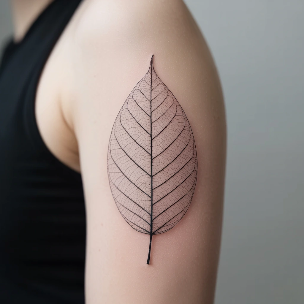 55. Skeleton Leaf with Transparent Veins (1)
