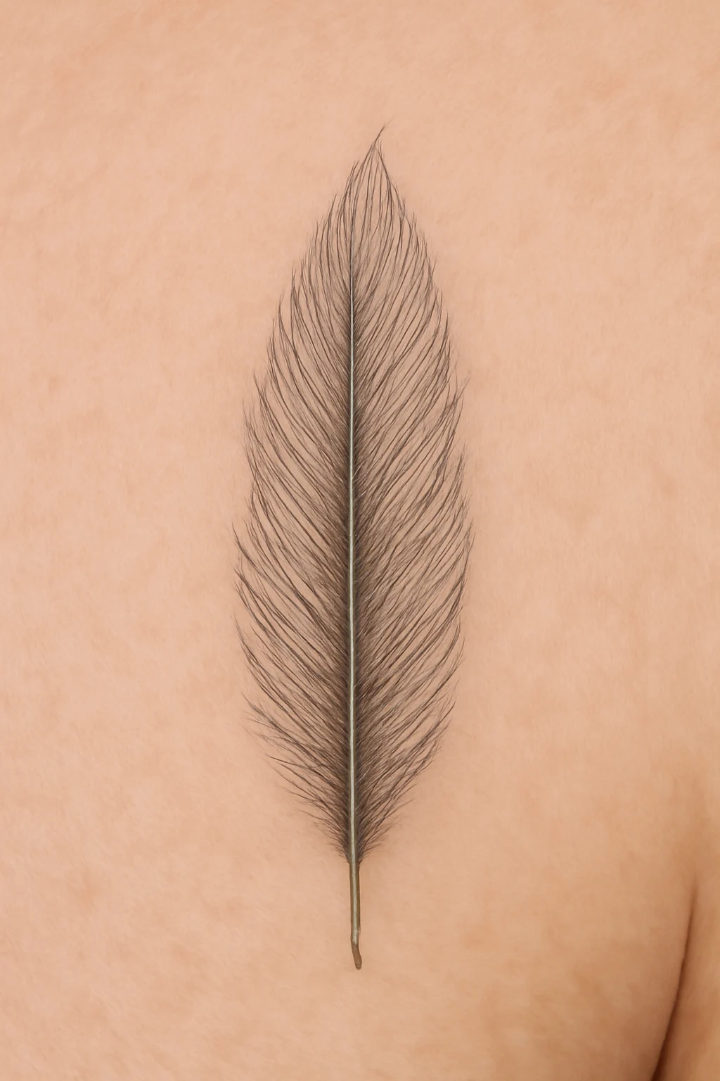 9. Delicate Feather with Detailed Lines — “Every Line Matters”