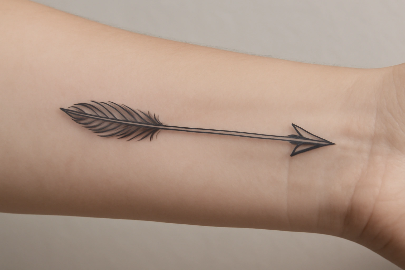 Arrow Design with Feather Detail