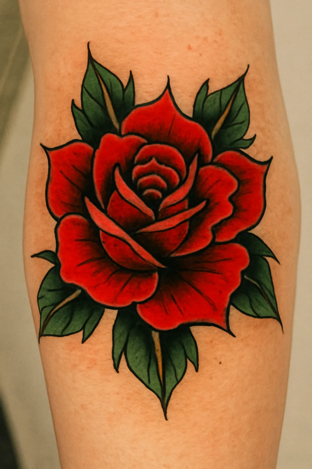 Bold Red Rose Design