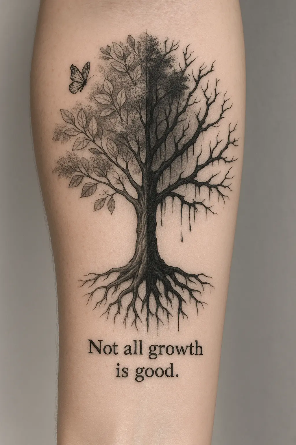 Duality Tree: Beauty and Poison Tattoo