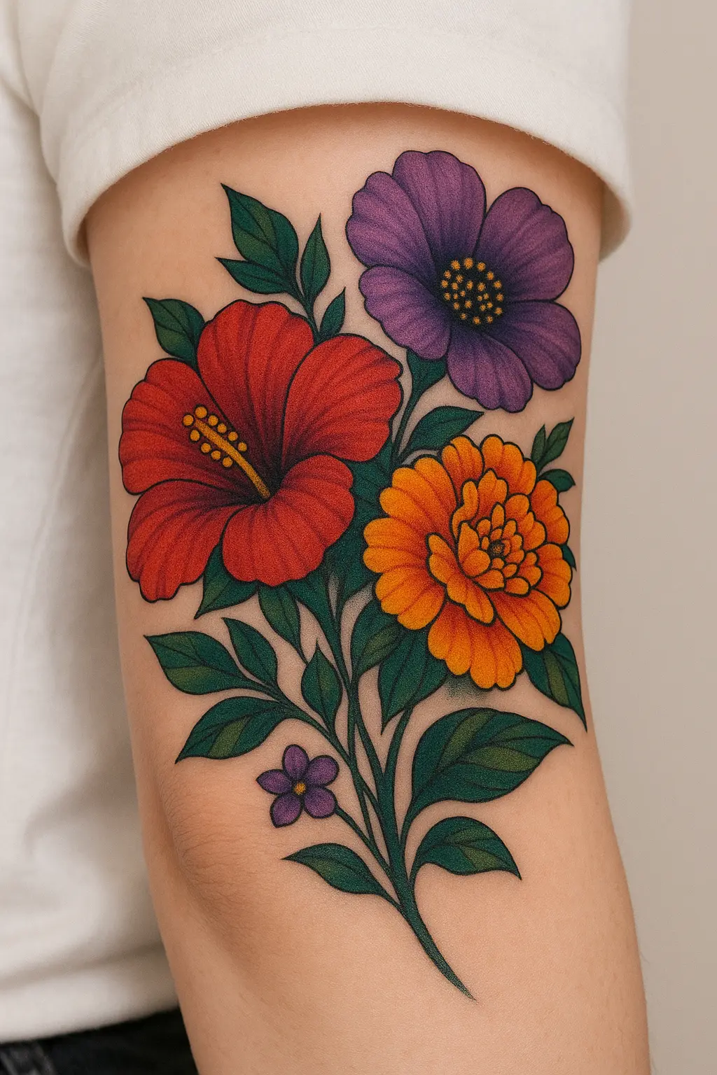 Floral Design with Bold Colors