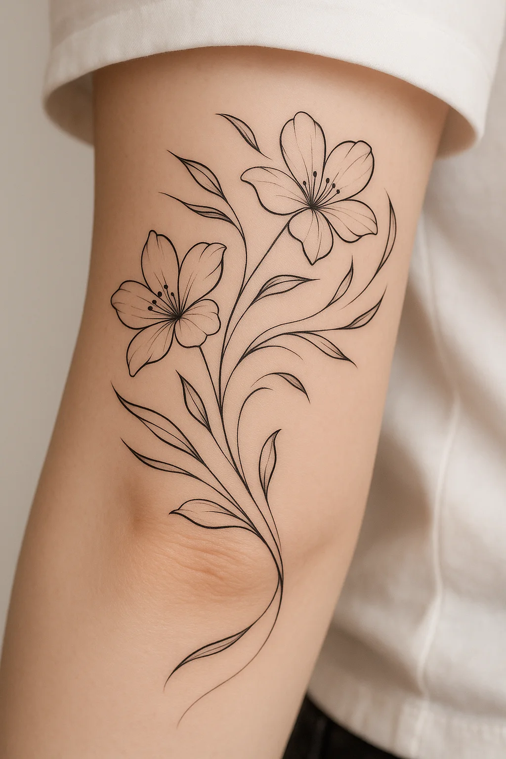 Floral Design with Curved Lines