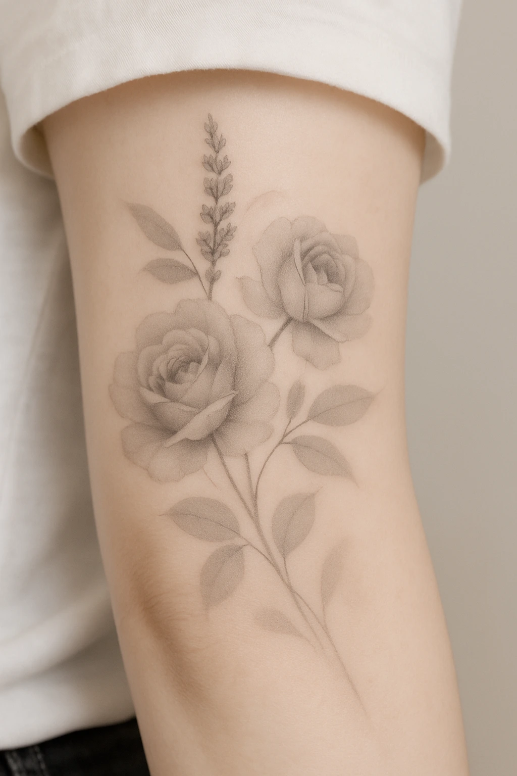 Floral Design with Delicate Shading
