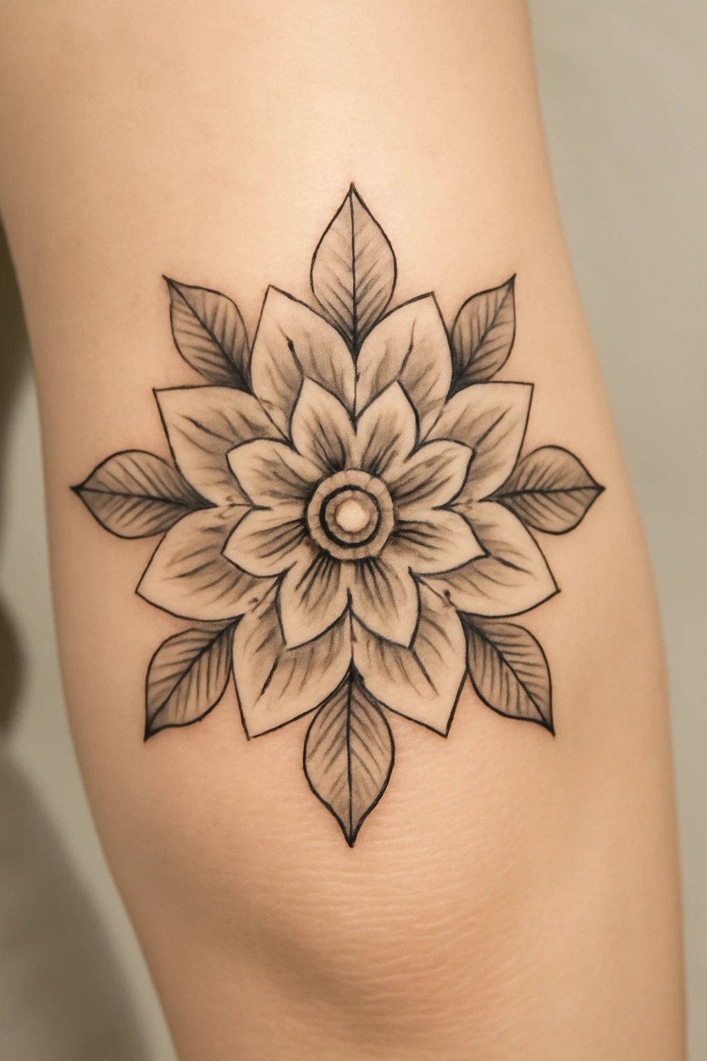 Floral and Mandala Elbow Design
