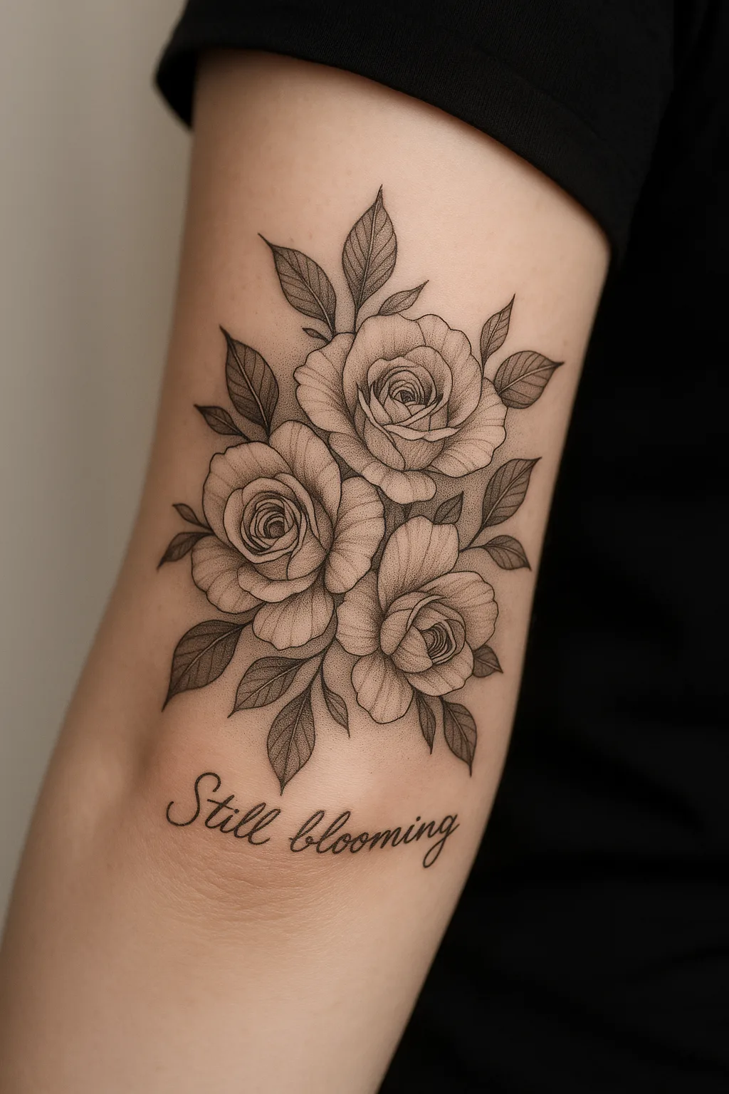 Intricate Floral Design on Elbow