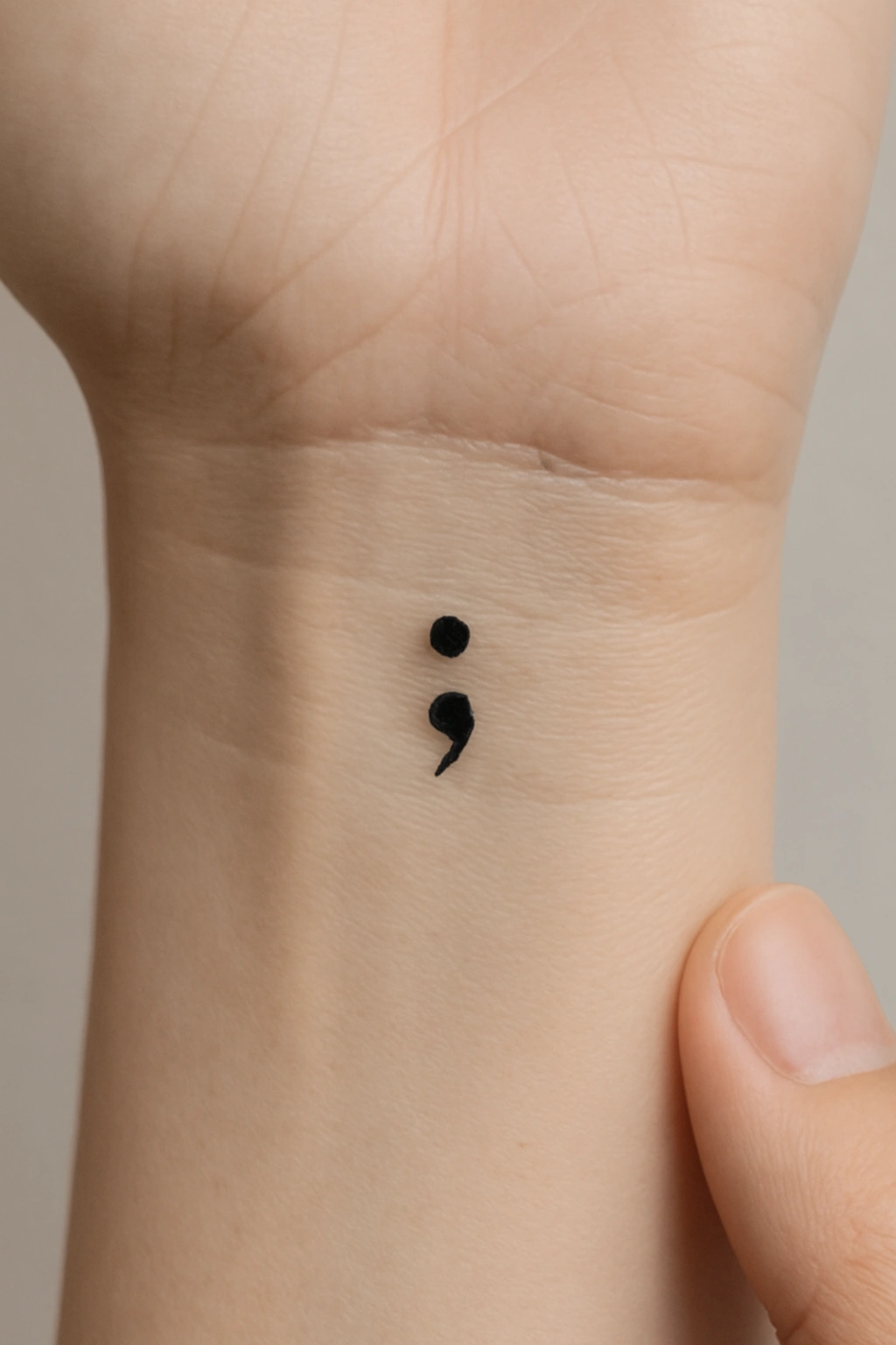 Minimalist Semicolon Design