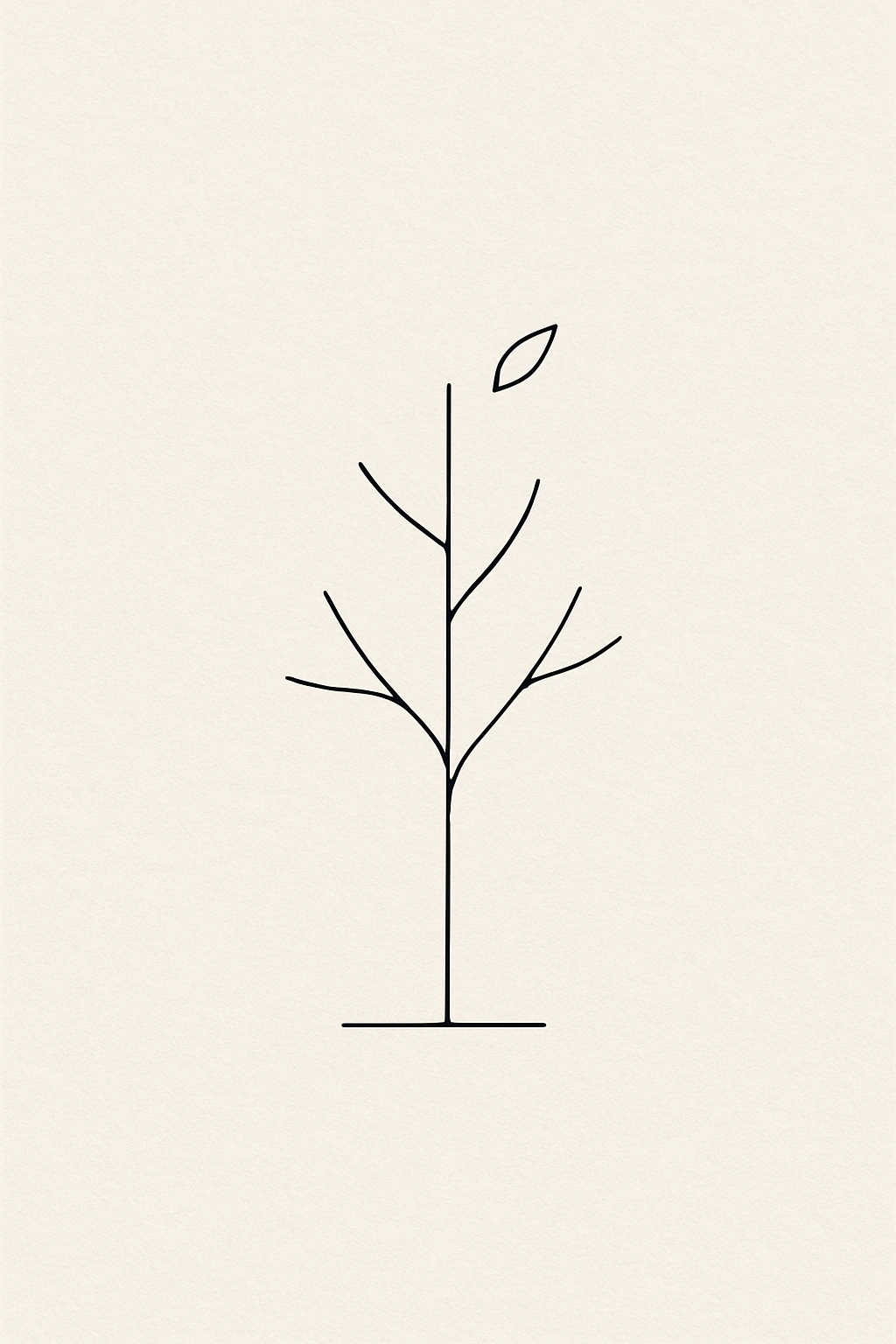 Minimalist Tree Tattoo Design — “Quiet Growth”