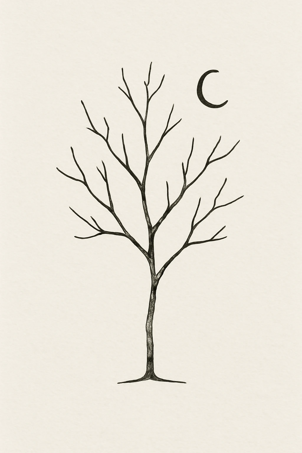 Simplistic Black Tree Design — “Still Standing”