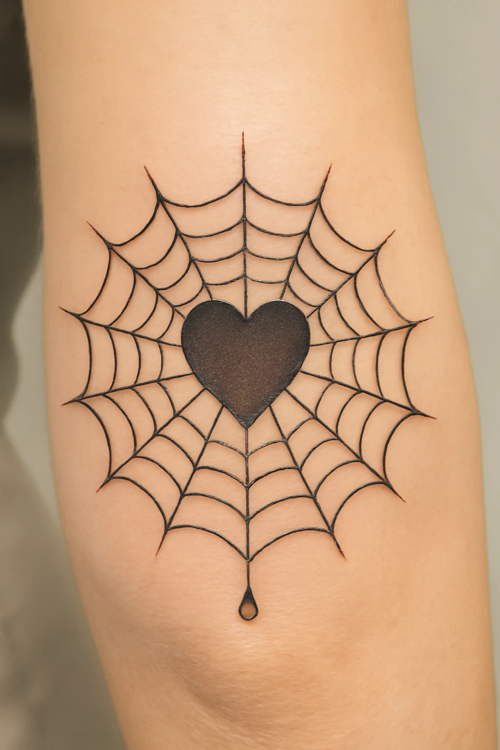Spiderweb Design with Heart Cutout