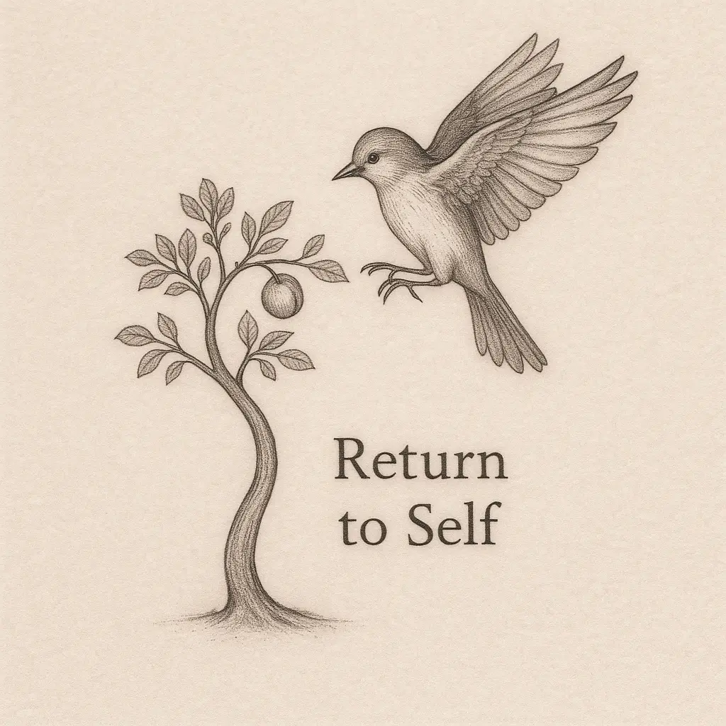Tree and Bird Tattoo Design — “Return to Self”