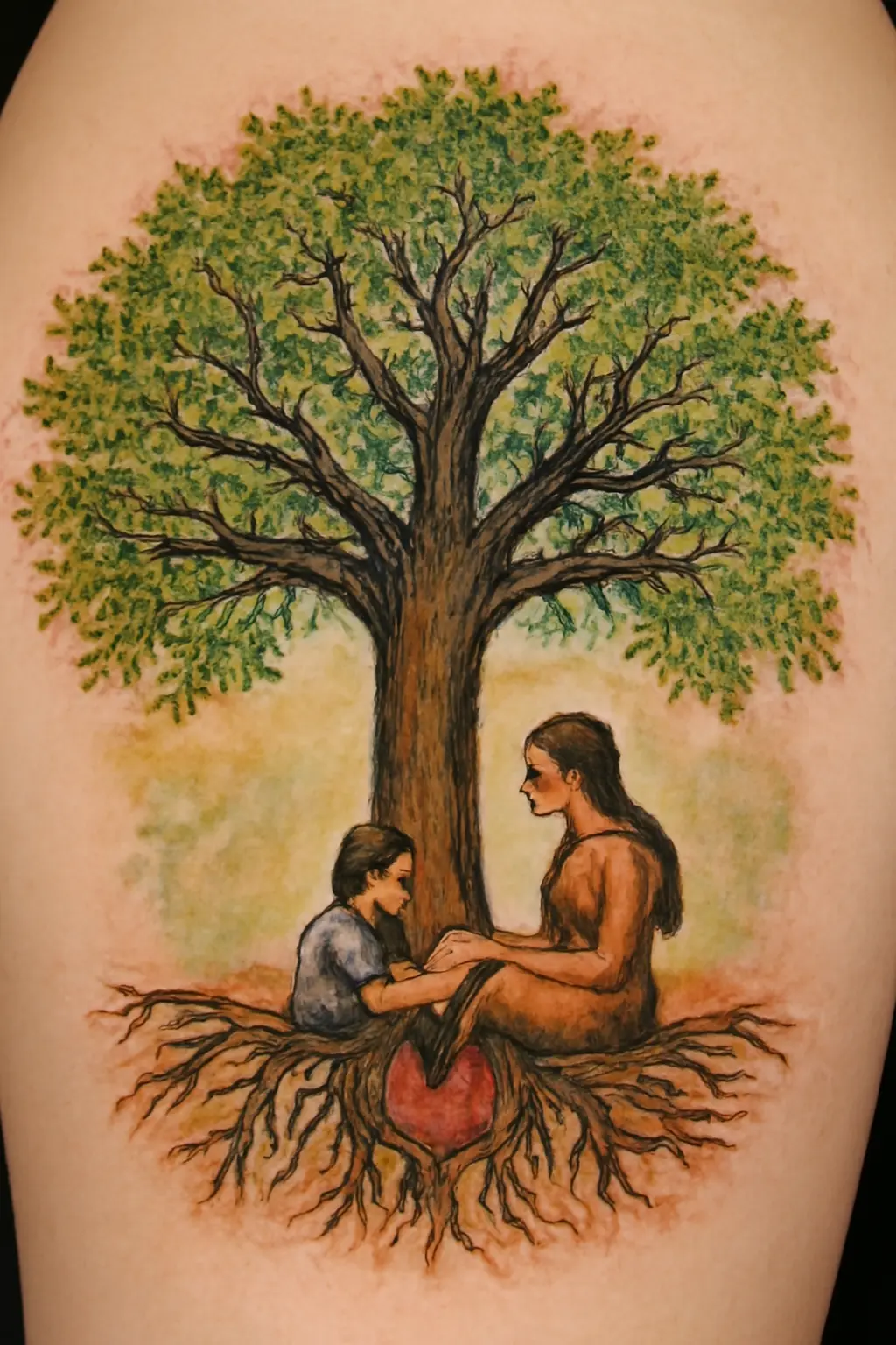 Tree of Life: A Symbolic Mother and Son Tattoo