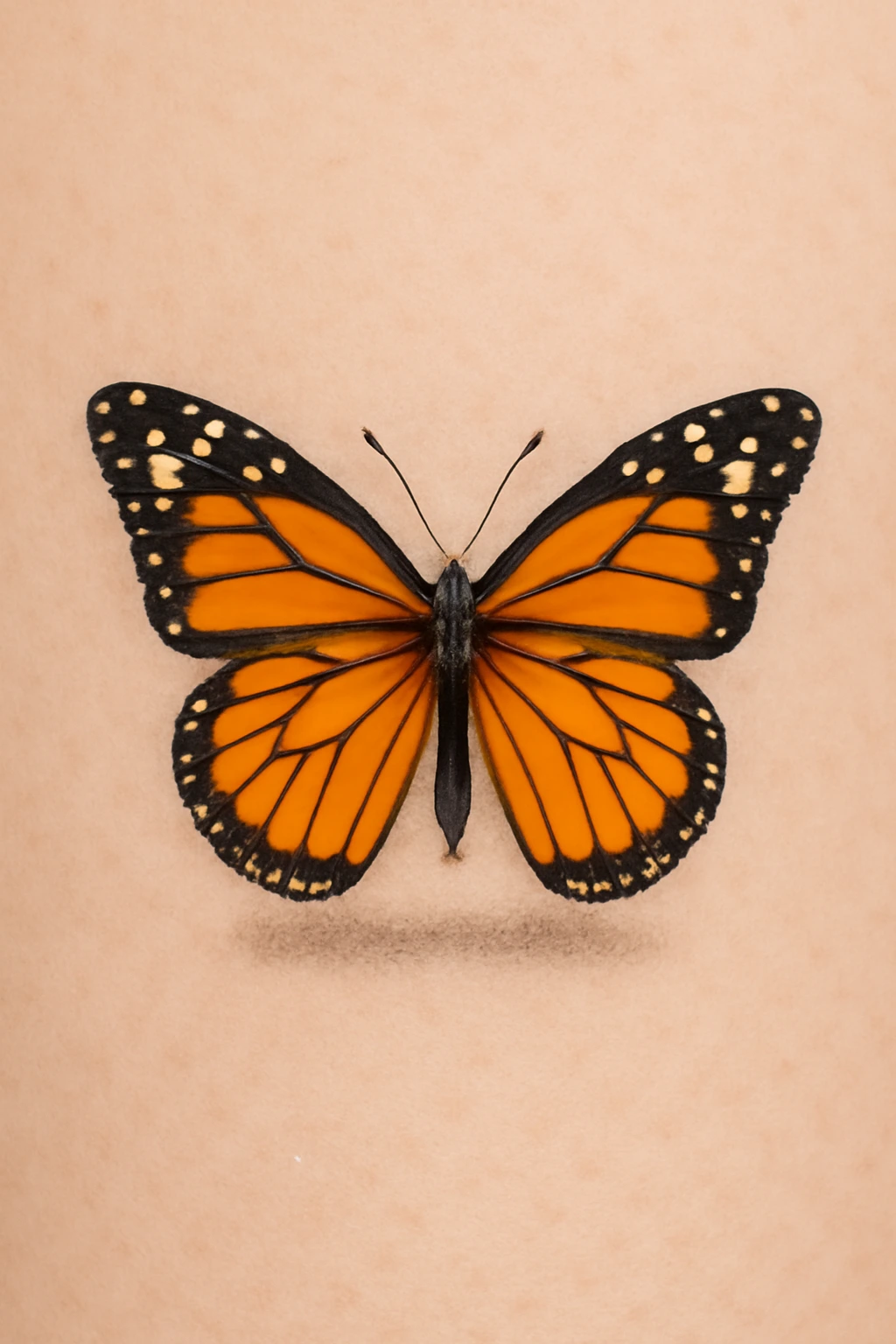 Vibrant Monarch Butterfly Tattoo Design