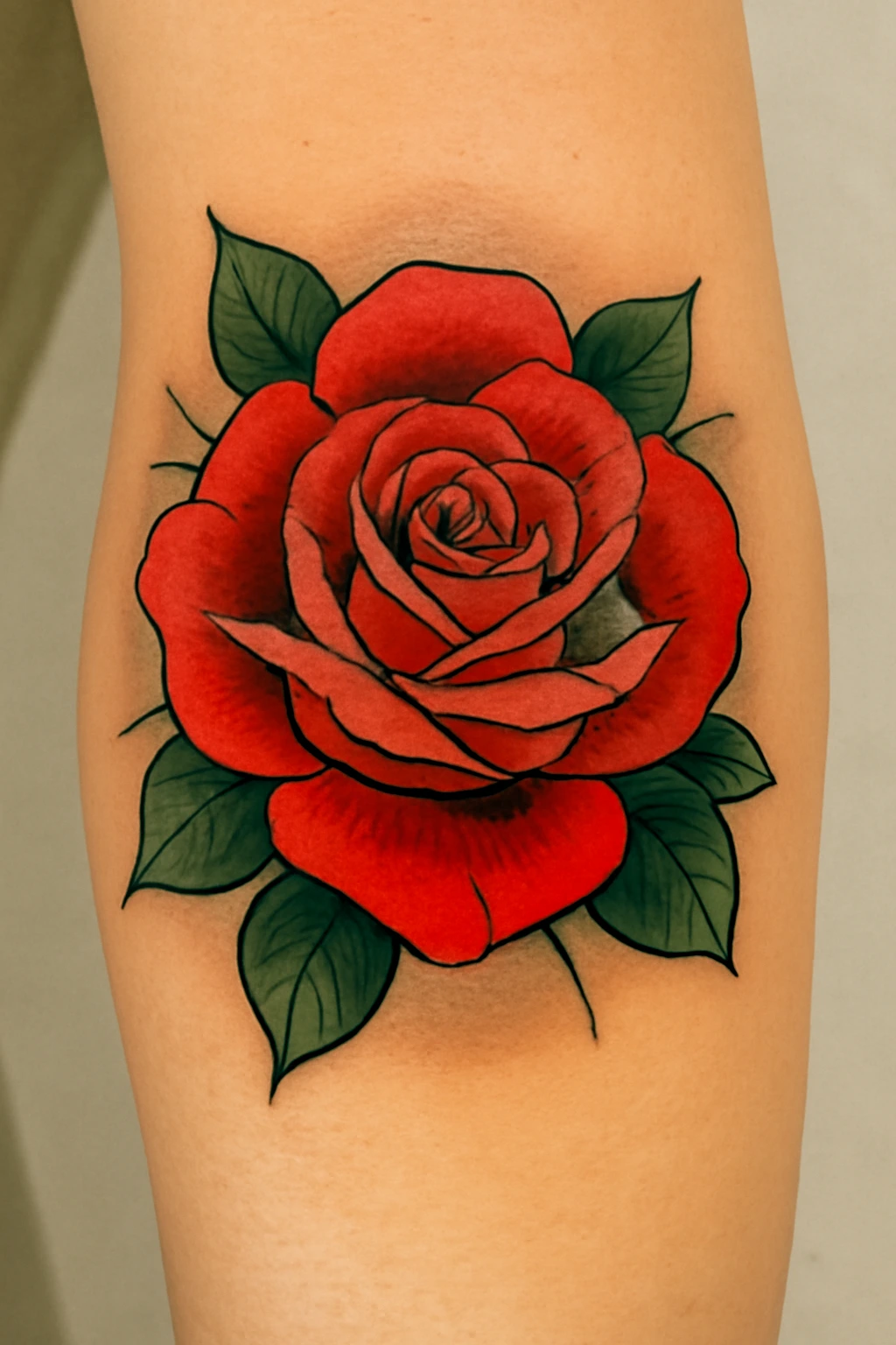 Vivid Red Rose Design