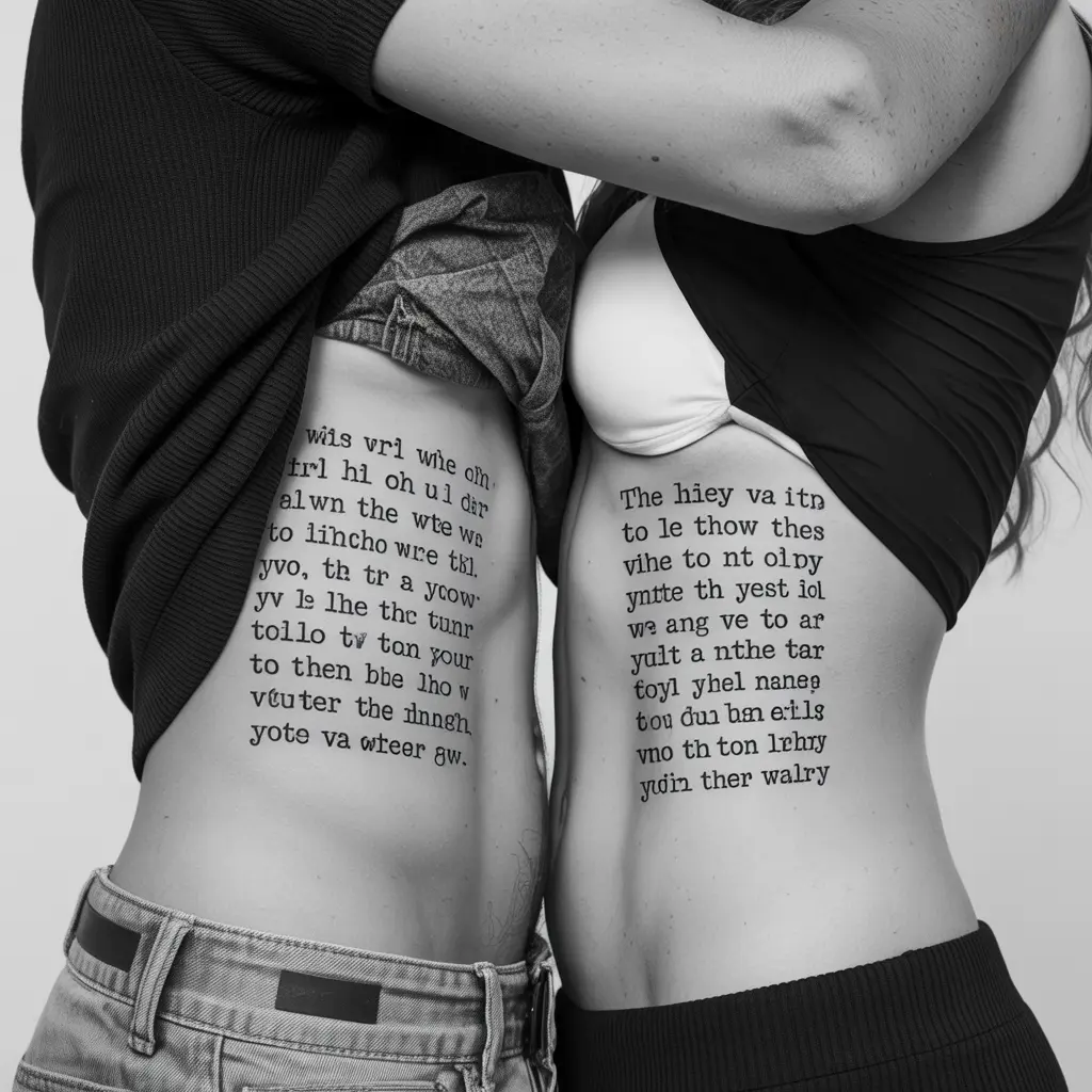 Bold matching tattoos for best friends serving as the ultimate statement of love and loyalty.

