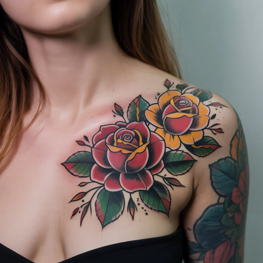 14. Mesmerizing Floral Tattoo Art