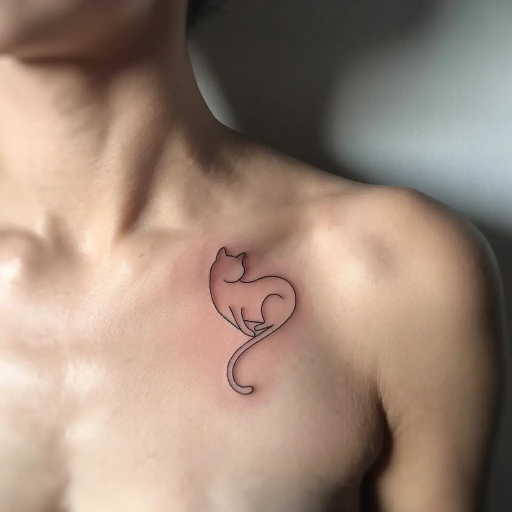 14. Small Cat in a Heart Shape