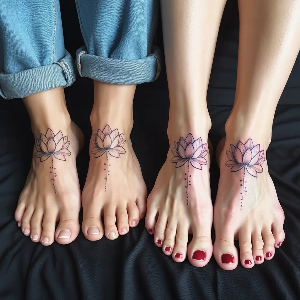 Floral-inspired matching tattoos for best friends blending beauty, elegance, and symbolic meaning.

