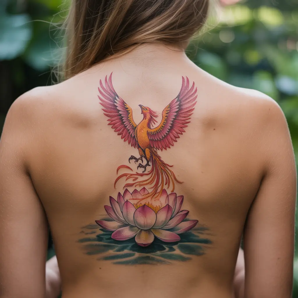 16. Phoenix Rising From a Lotus