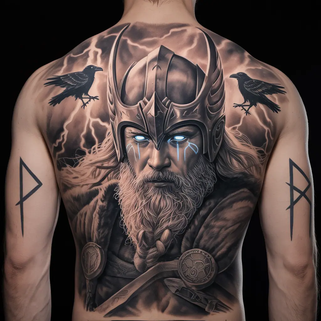 17. Norse God Warrior Tattoo